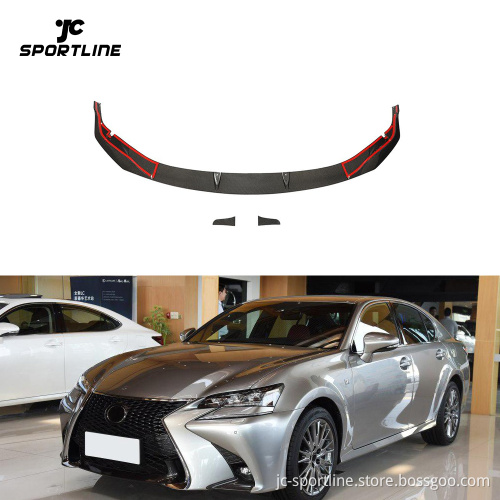 Carbon Fiber Front Bumper Lip for Lexus GS300/GS350/GS450 F Sport (2016-2019)